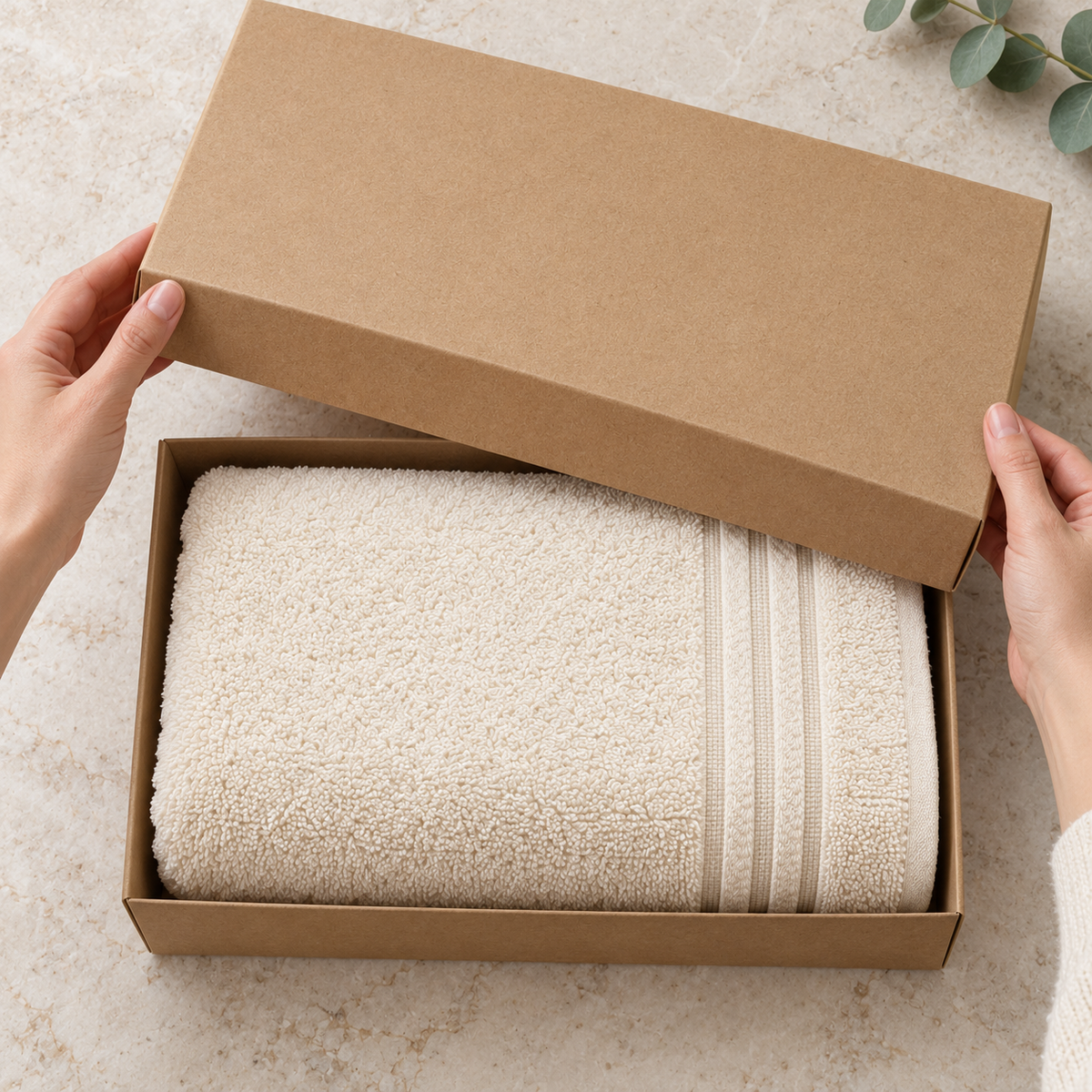 🤍 Soft Cream Bath Towel | Plush Textured Terry Loops | Elegant Woven Border