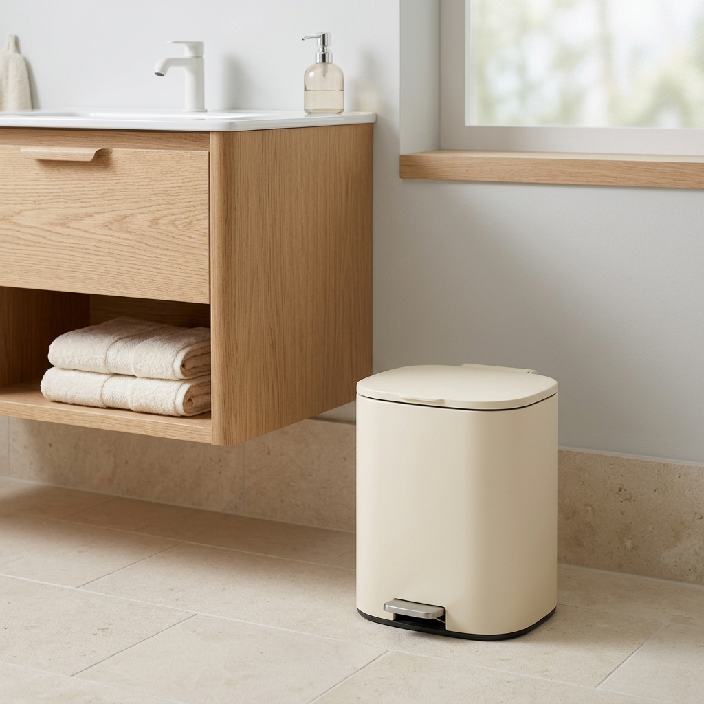 🗑️ Modern Step Trash Can | Hands-Free Pedal Bin with Removable Inner Bucket