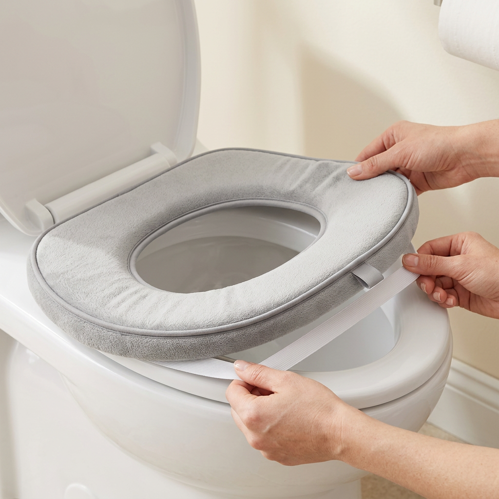 🚽 Soft Padded Toilet Seat Cushion | Cozy Bathroom Comfort