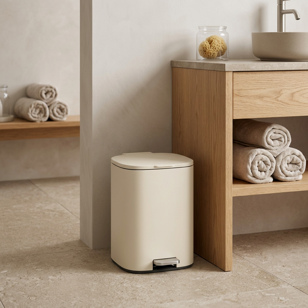 🗑️ Modern Step Trash Can | Hands-Free Pedal Bin with Removable Inner Bucket