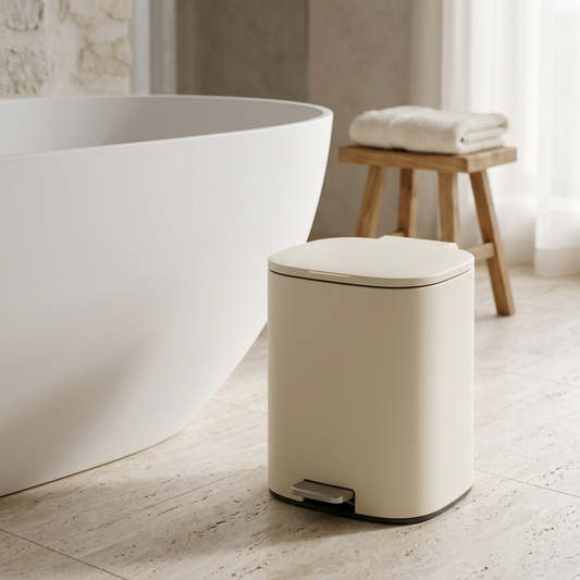🗑️ Modern Step Trash Can | Hands-Free Pedal Bin with Removable Inner Bucket