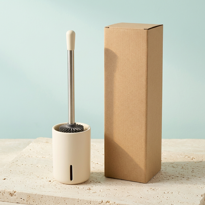 🧽 Silicone Toilet Brush Set | Flexible Dense Brush Head × Long-Handle Cleaning Design