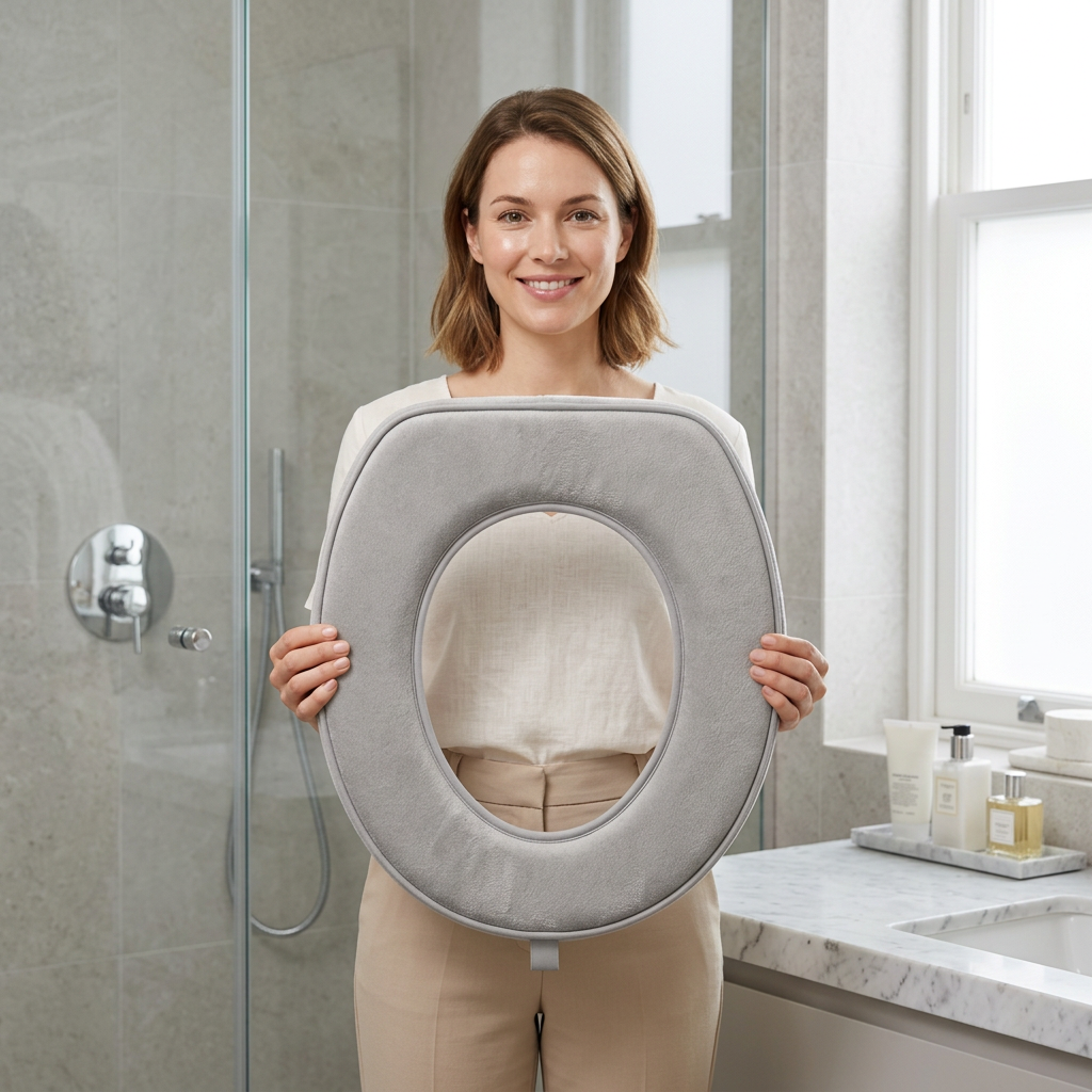 🚽 Soft Padded Toilet Seat Cushion | Cozy Bathroom Comfort