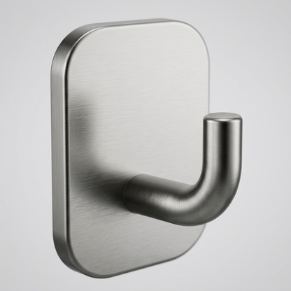 ✨ Modern Brushed Silver Wall Hook | Minimalist J-Shaped Metal Towel Hanger